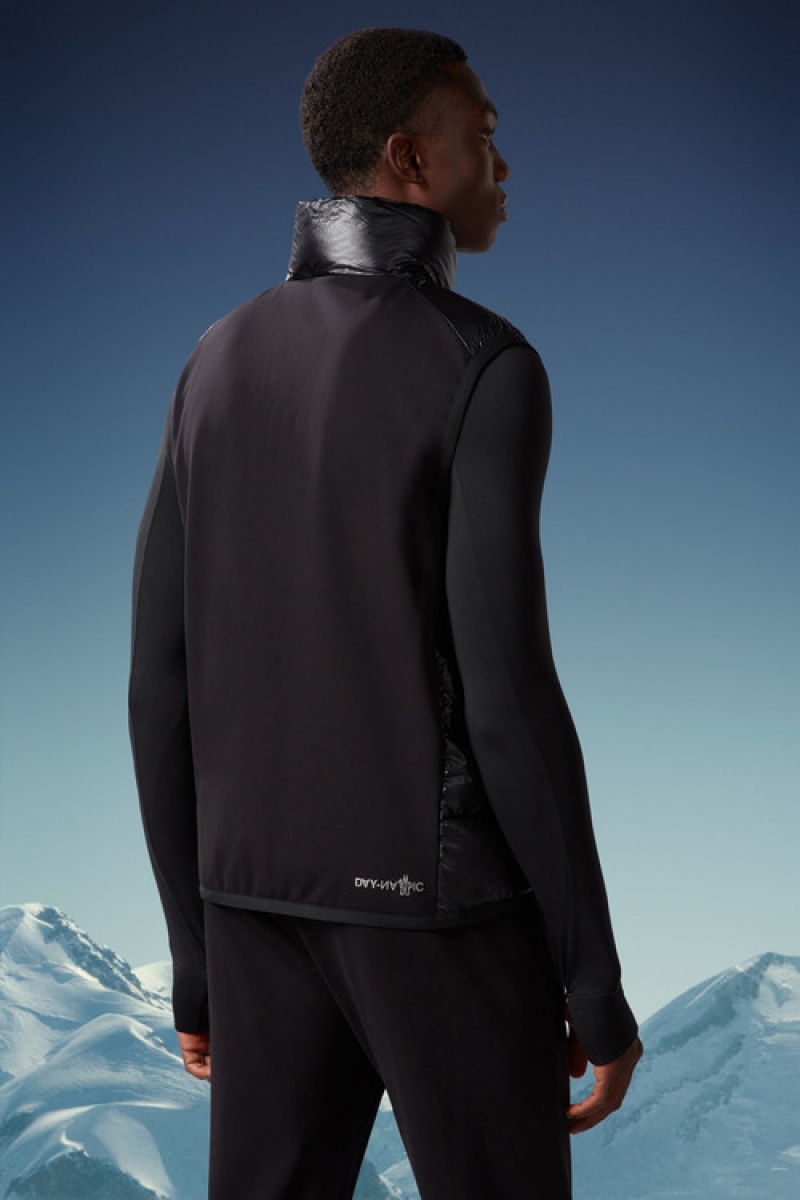 Chaleco de Plumas Moncler Jersey Hombre Negros | ZGRC-57486