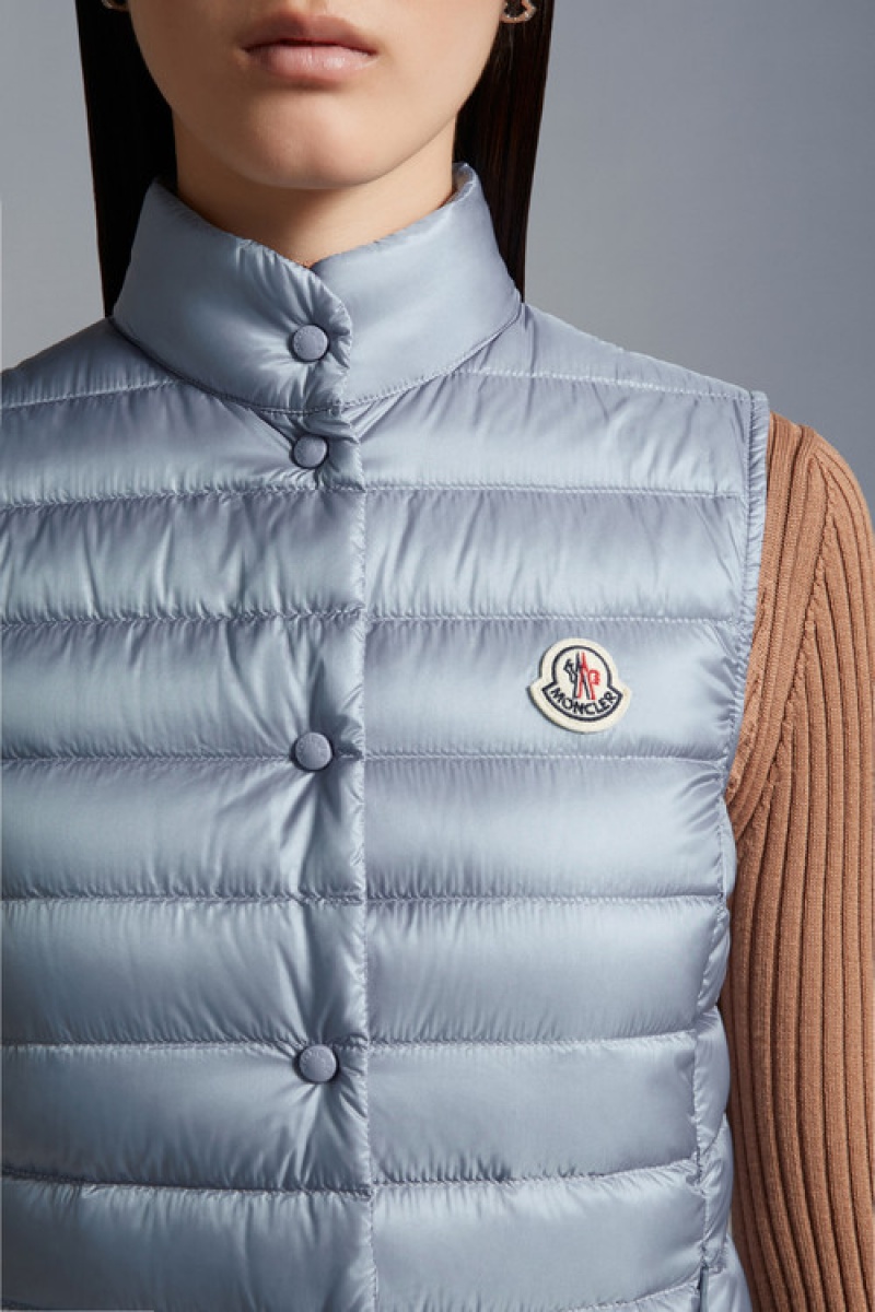 Chaleco de Plumas Moncler Liane Mujer Azules Claro | APFI-72038