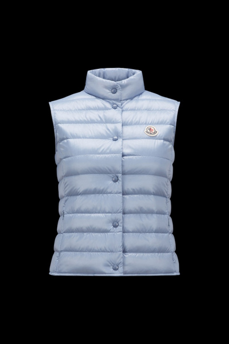 Chaleco de Plumas Moncler Liane Mujer Azules Claro | APFI-72038