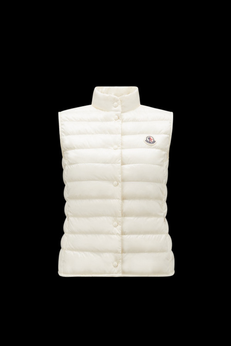 Chaleco de Plumas Moncler Liane Mujer Blancos | BGWS-63974