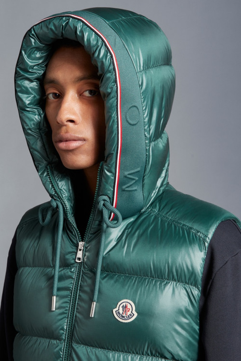 Chaleco de Plumas Moncler Luiro Hombre Turquesa Verdes | EKPD-31478