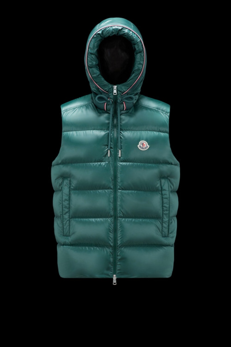 Chaleco de Plumas Moncler Luiro Hombre Turquesa Verdes | EKPD-31478