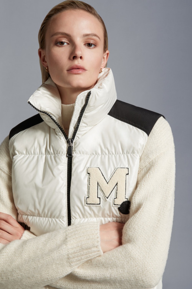 Chaleco de Plumas Moncler Oder Mujer Blancos | FAZY-59647