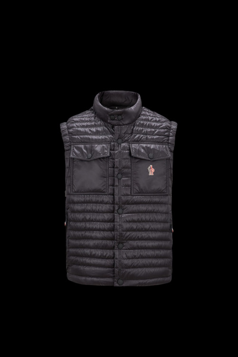 Chaleco de Plumas Moncler Ollon Hombre Negros | EPDT-07189