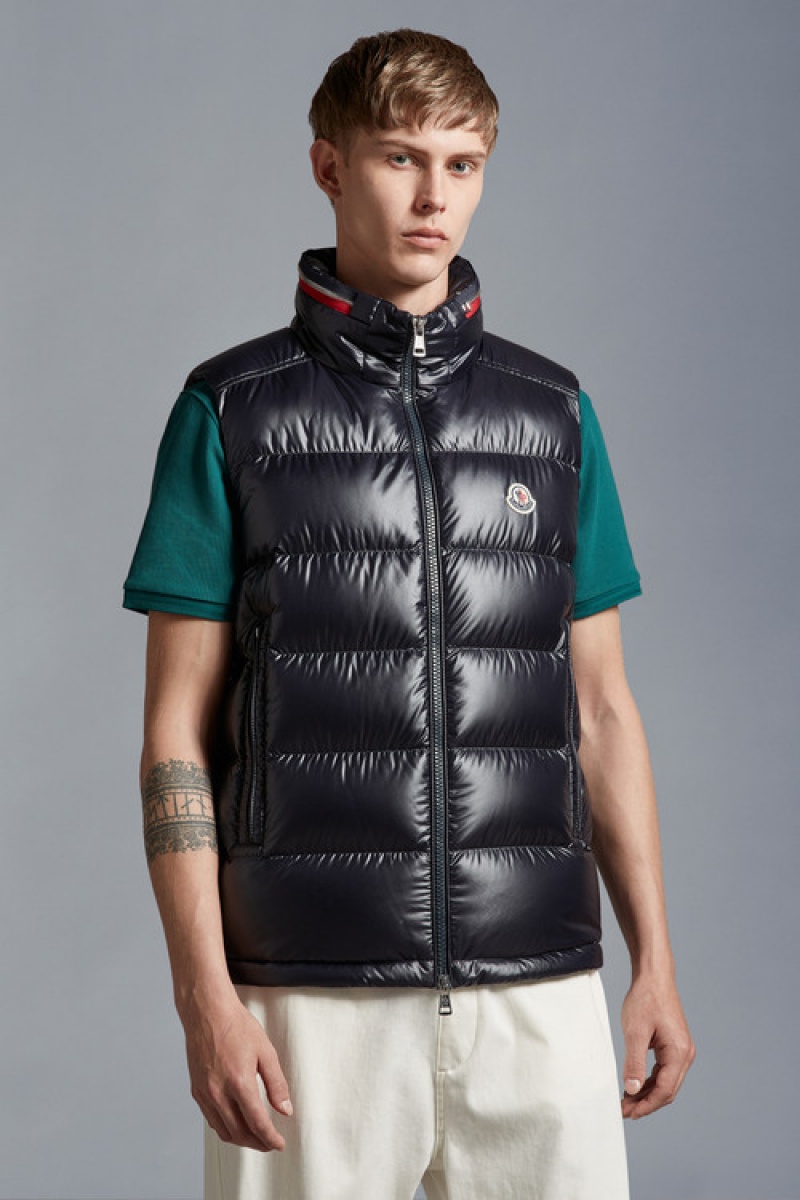 Chaleco de Plumas Moncler Ouse Hombre Azul Marino Azules | AGPK-08734