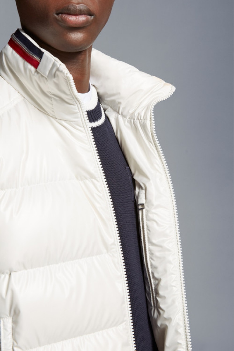 Chaleco de Plumas Moncler Ouse Hombre Blancos | GRSC-06125