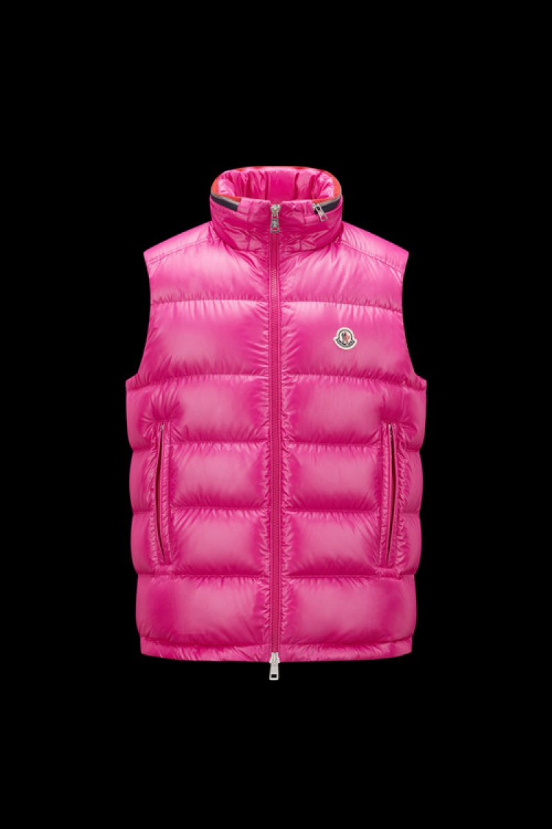 Chaleco de Plumas Moncler Ouse Hombre Rosas Rosas | BRJF-20874