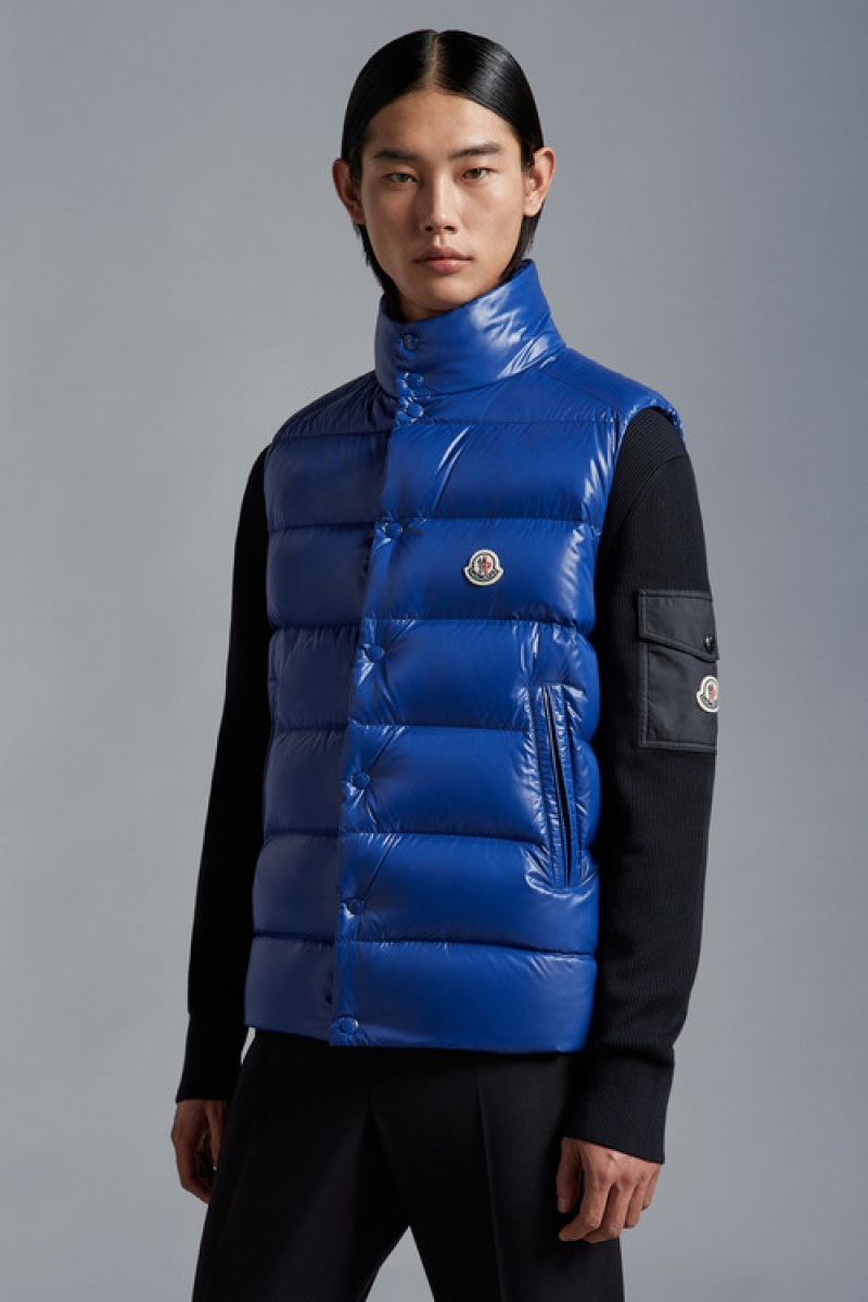 Chaleco de Plumas Moncler Tibb Hombre Azul Rey Azules | EGBW-72140