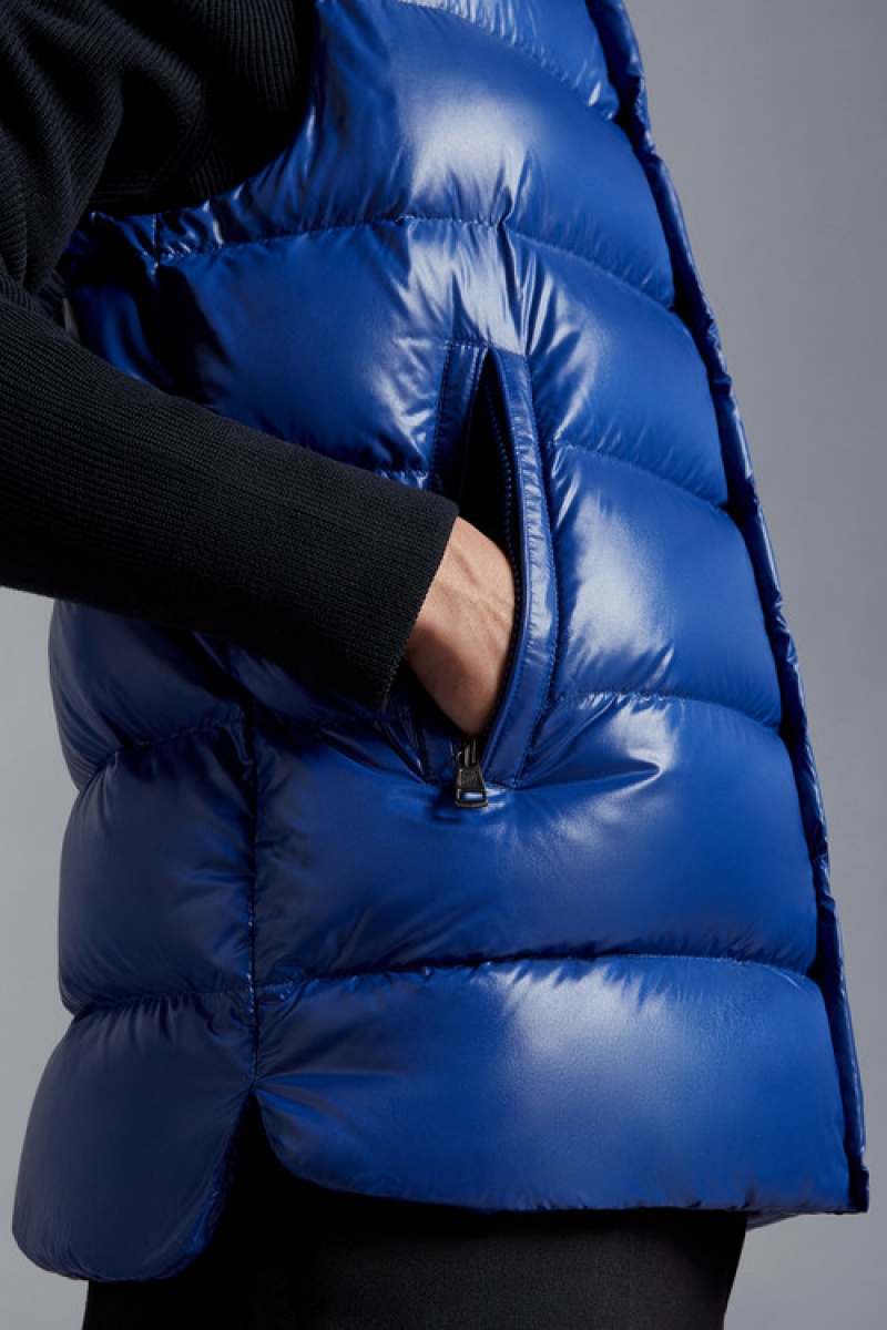 Chaleco de Plumas Moncler Tibb Hombre Azul Rey Azules | EGBW-72140