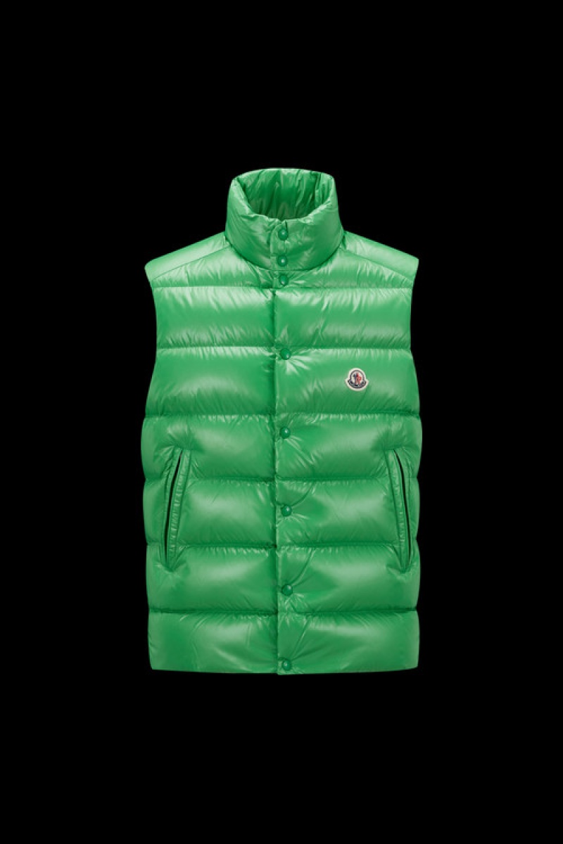 Chaleco de Plumas Moncler Tibb Hombre Verdes Claro | TOVS-75063