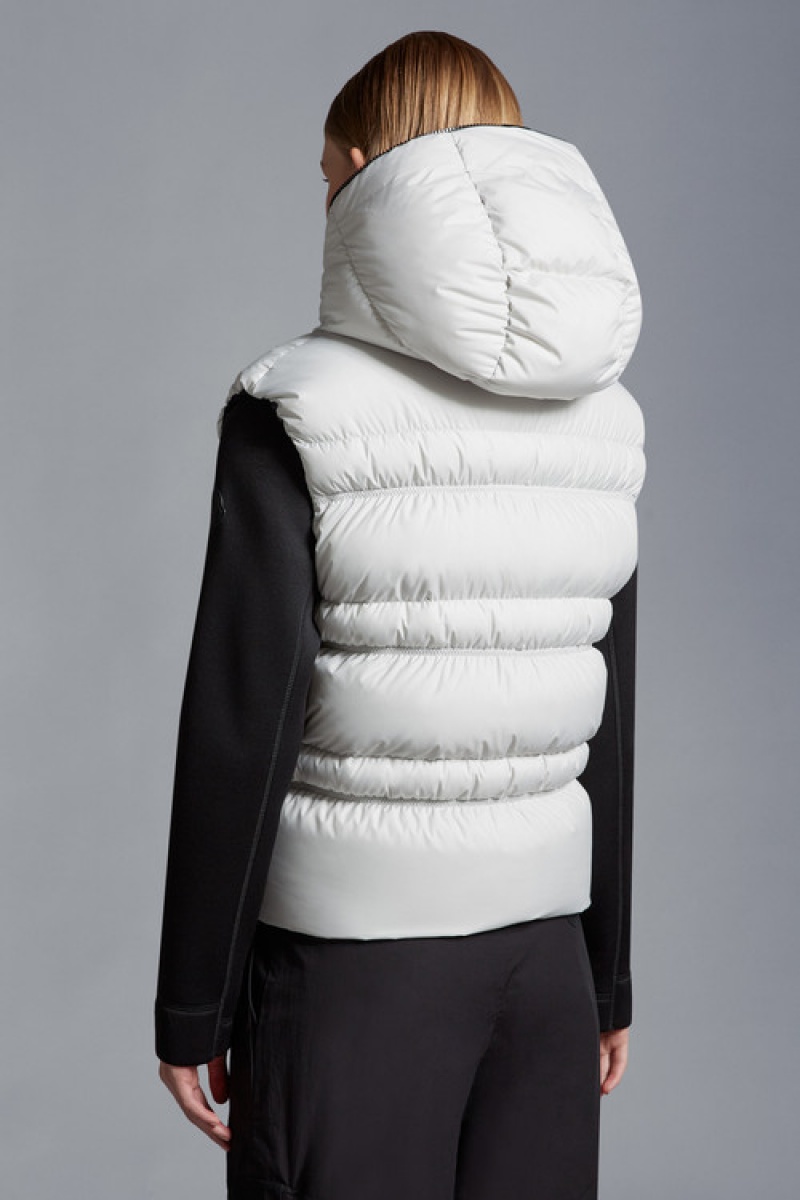 Chaleco de Plumas Moncler Weser Mujer Grises | VZBS-48123