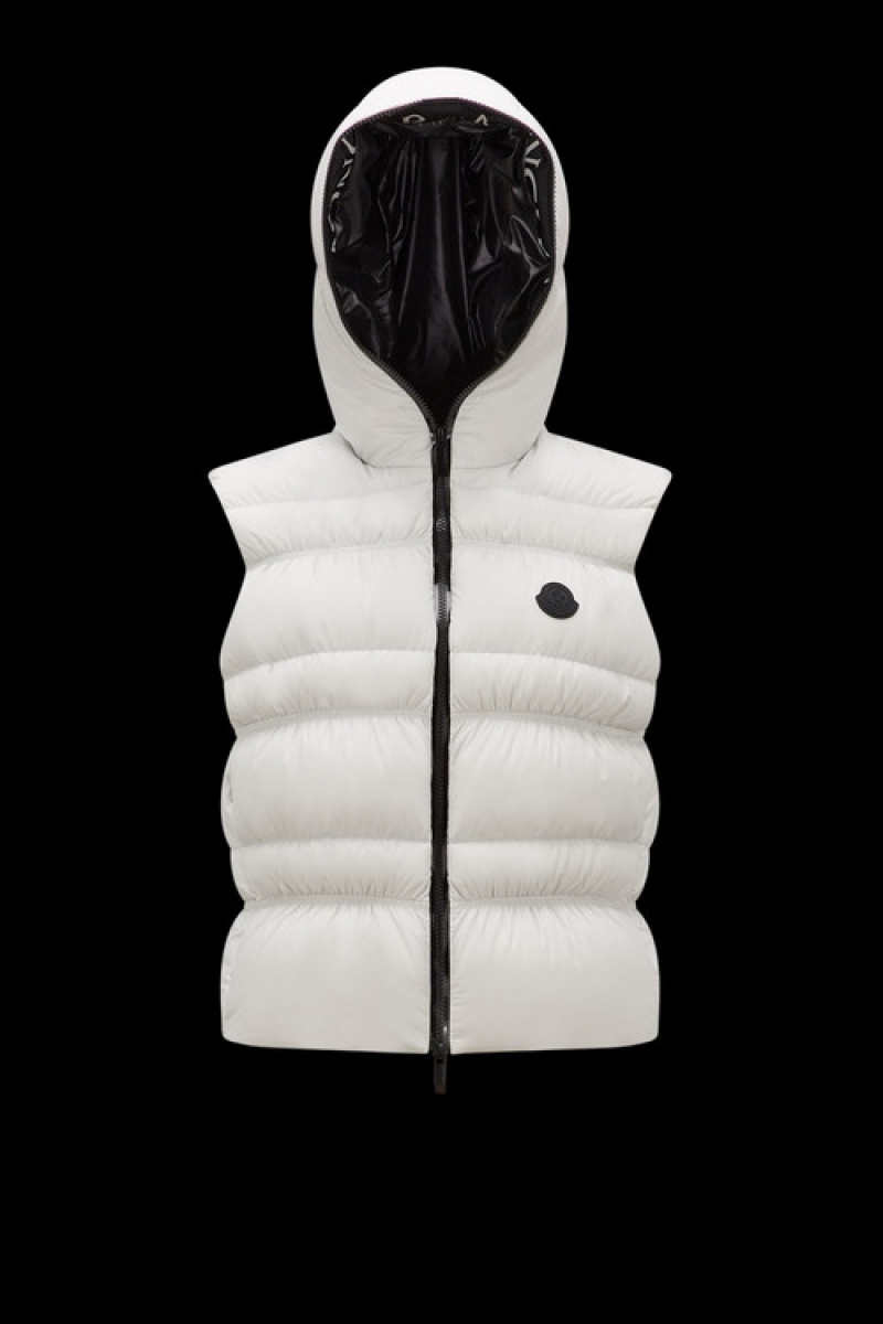 Chaleco de Plumas Moncler Weser Mujer Grises | VZBS-48123