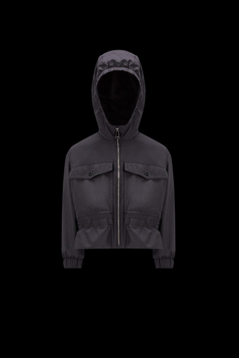 Chamarras Moncler Ailisia Encapuchado Niña Negros | IXBV-53921