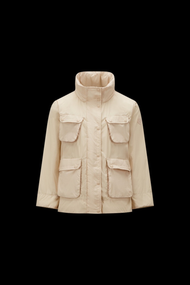 Chamarras Moncler Altai Encapuchado Parka Niña Beige Claro | QSBC-78546