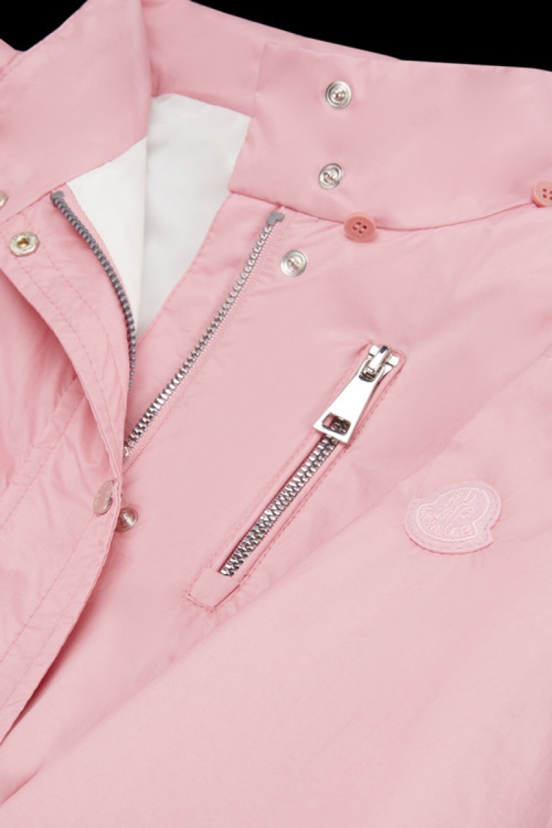 Chamarras Moncler Manami Encapuchado Niña Rosas Claro | XSVN-41836