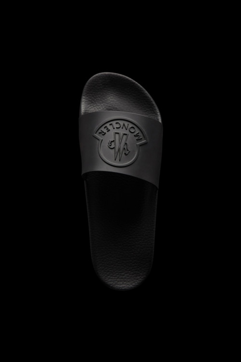 Chanclas Moncler Basile Hombre Negros | AHID-96210