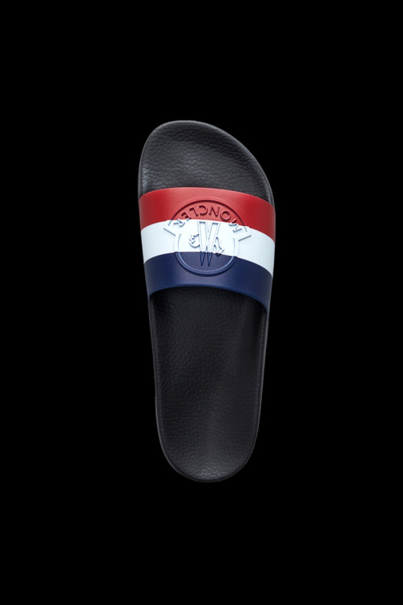 Chanclas Moncler Basile Hombre Negros | WETY-59706