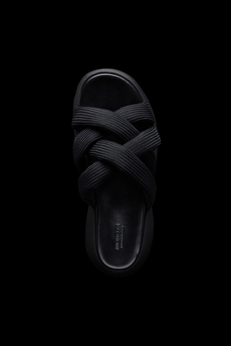 Chanclas Moncler Belay Knot Mujer Negros | TQLR-08763