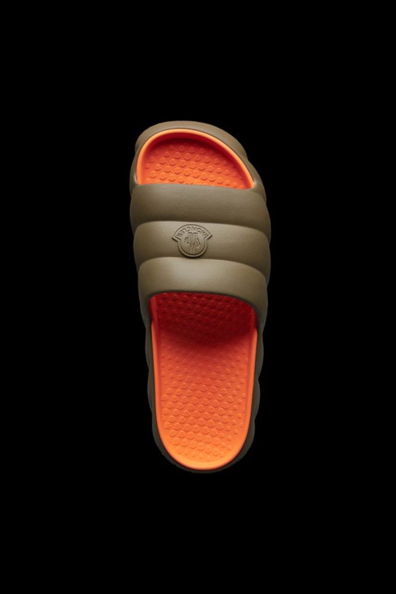 Chanclas Moncler Lilo Hombre Naranjas Verdes | YEXW-54981