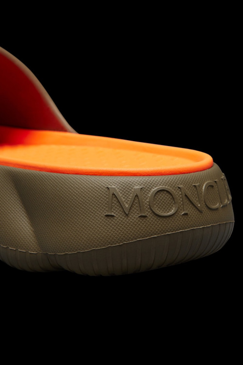 Chanclas Moncler Lilo Hombre Naranjas Verdes | YEXW-54981