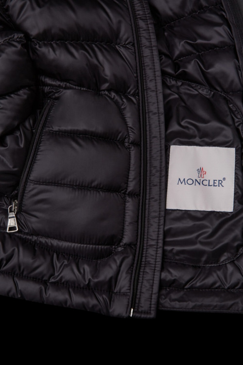 Chaquetas De Plumas Moncler Acorus Niño Negros | WDGM-21684