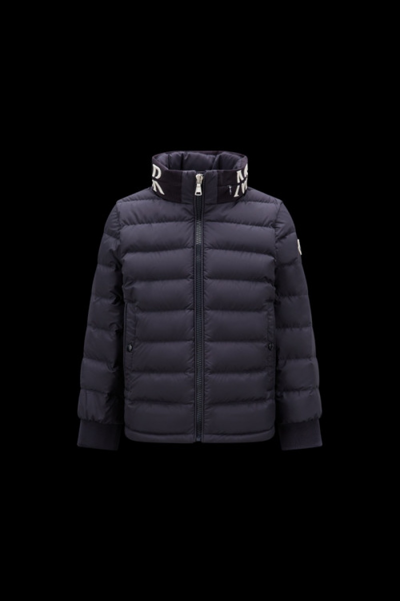 Chaquetas De Plumas Moncler Akio Niño Azul Marino Azules | TLNE-68932