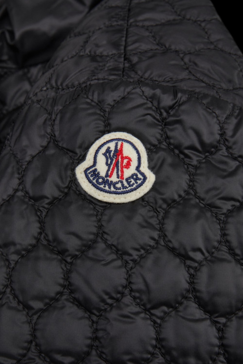 Chaquetas De Plumas Moncler Ardena Niña Negros | EBQP-06758