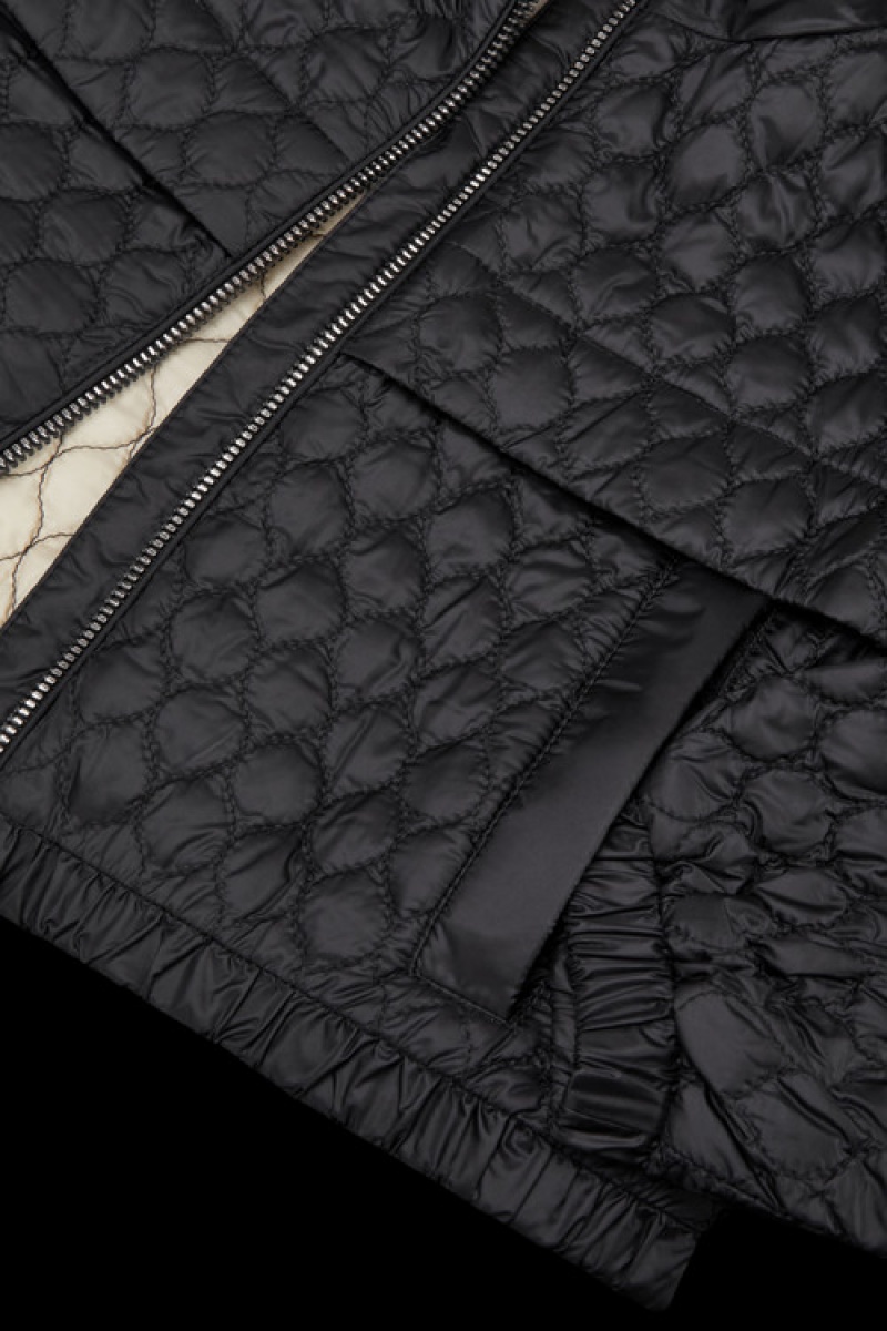 Chaquetas De Plumas Moncler Ardena Niña Negros | EBQP-06758