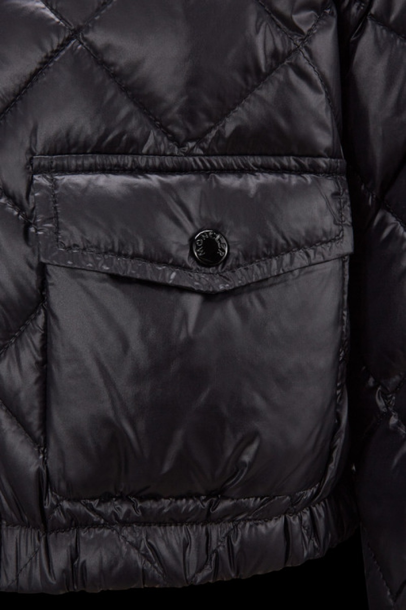 Chaquetas De Plumas Moncler Binic Niña Negros | LIDB-81605