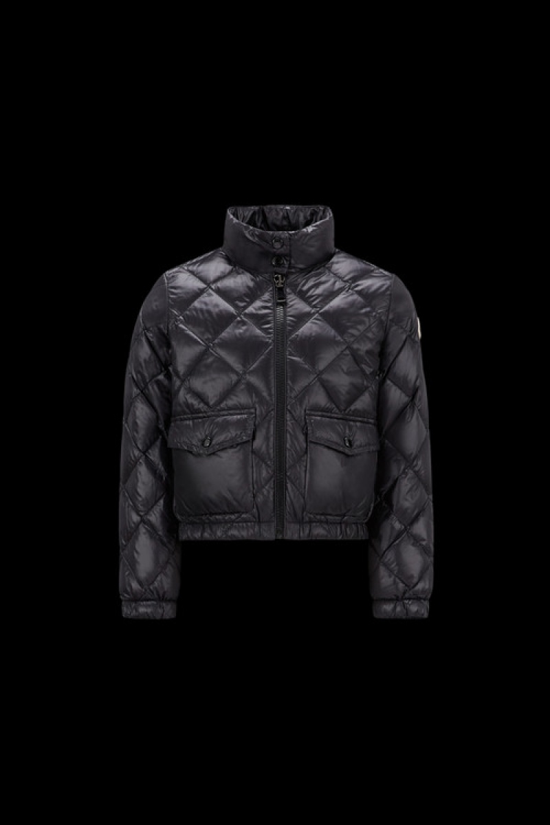 Chaquetas De Plumas Moncler Binic Niña Negros | LIDB-81605