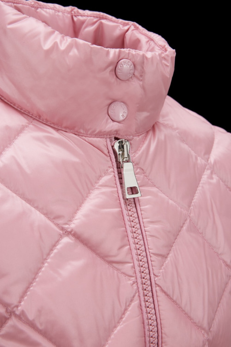 Chaquetas De Plumas Moncler Binic Niña Rosas Claro | KSUD-68041