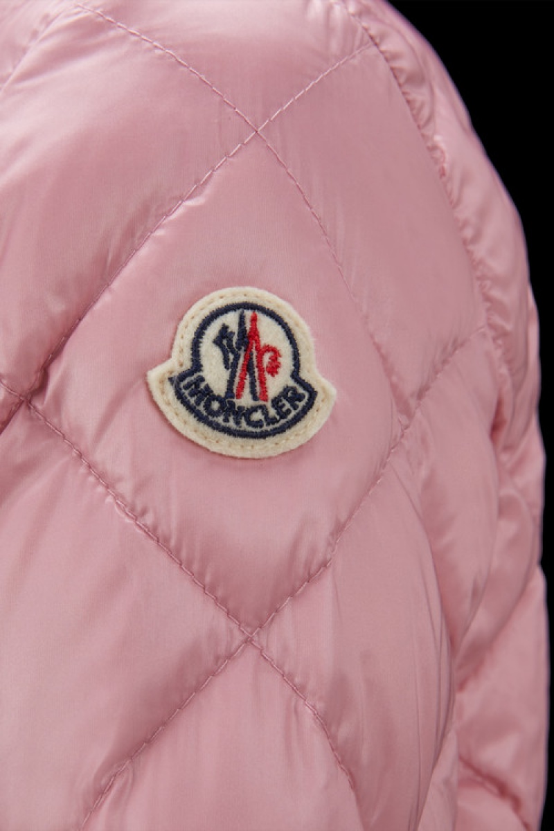 Chaquetas De Plumas Moncler Binic Niña Rosas Claro | KSUD-68041