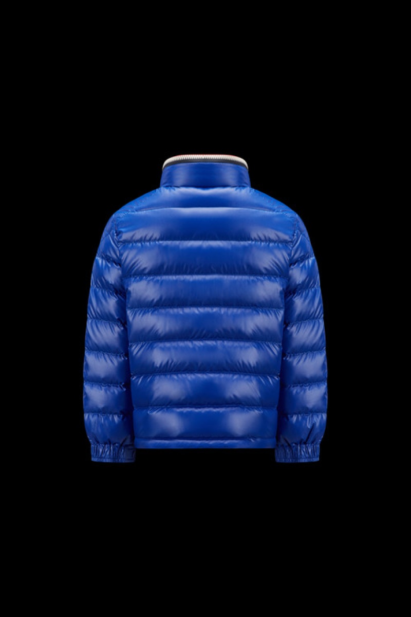 Chaquetas De Plumas Moncler Bourne Niño Azules | XQEB-69540