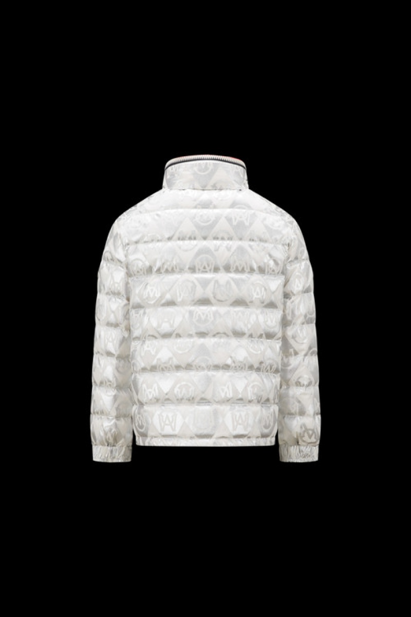 Chaquetas De Plumas Moncler Bourne Niño Grises Claro | RSFZ-16428