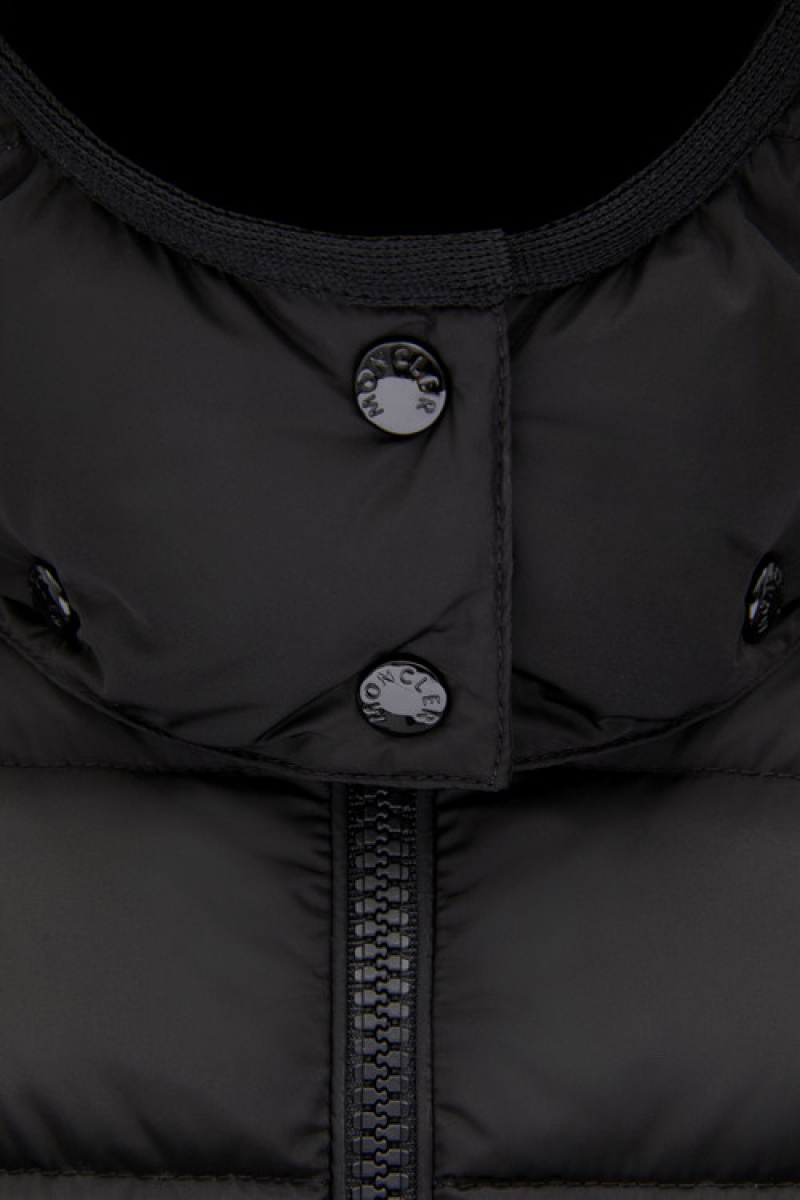 Chaquetas De Plumas Moncler Charpal Niña Negros | BCZA-52186