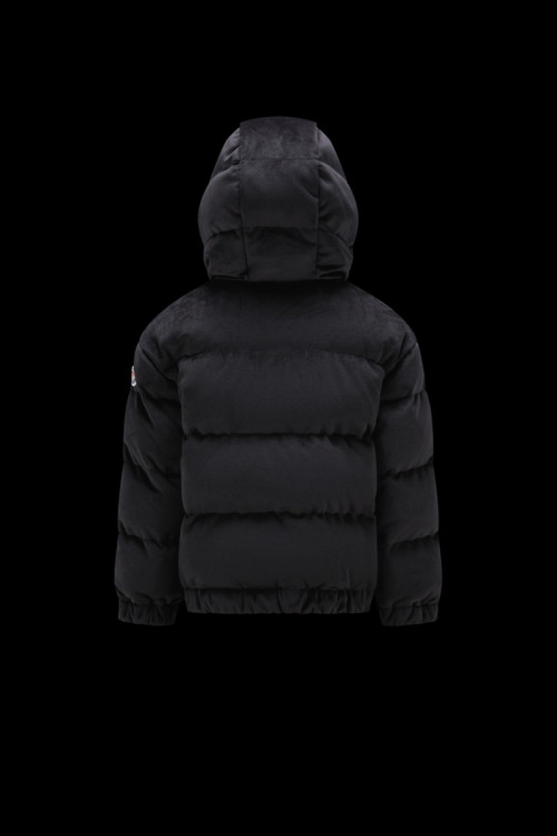 Chaquetas De Plumas Moncler Daos Niña Negros | DZWX-31795