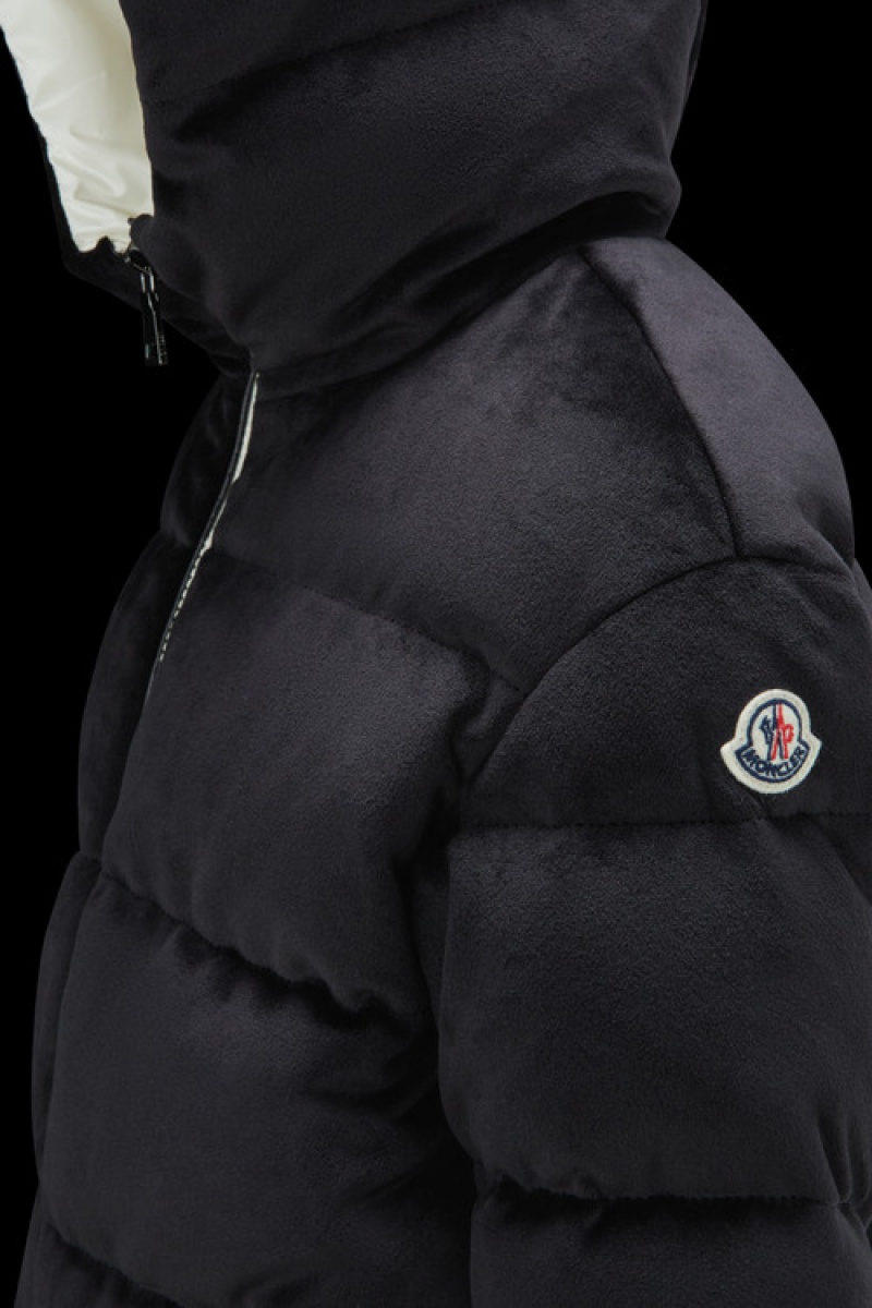 Chaquetas De Plumas Moncler Daos Niña Negros | DZWX-31795