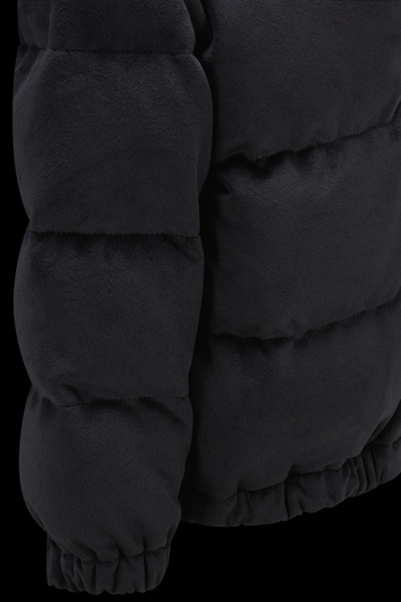 Chaquetas De Plumas Moncler Daos Niña Negros | DZWX-31795