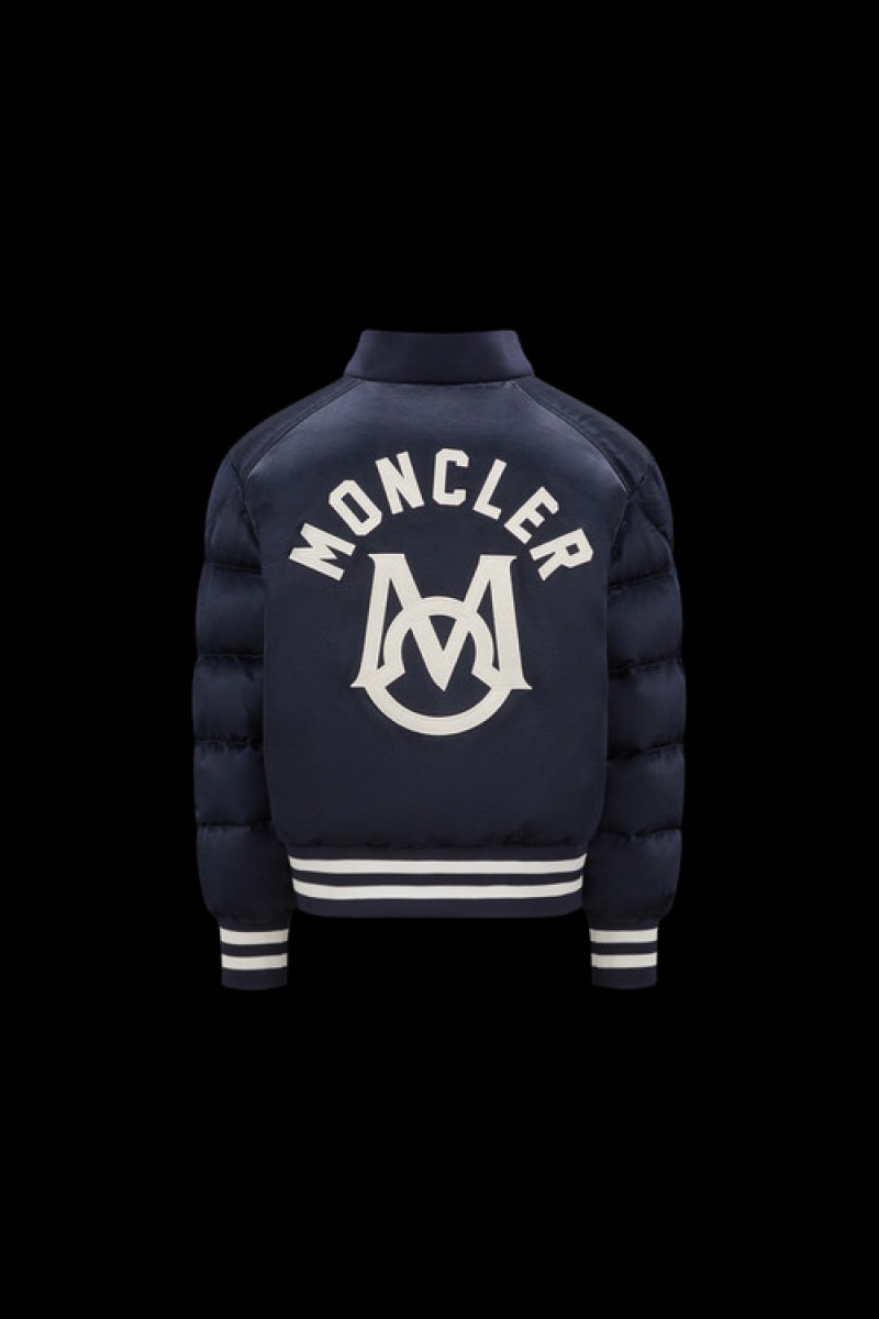 Chaquetas De Plumas Moncler Dives Bomber Niño Azul Marino Azules | GNOW-35872