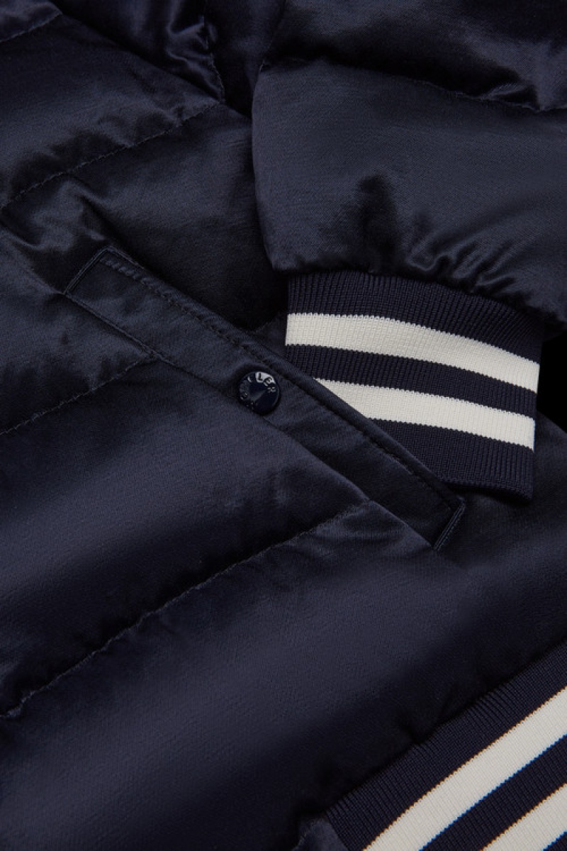 Chaquetas De Plumas Moncler Dives Bomber Niño Azul Marino Azules | GNOW-35872