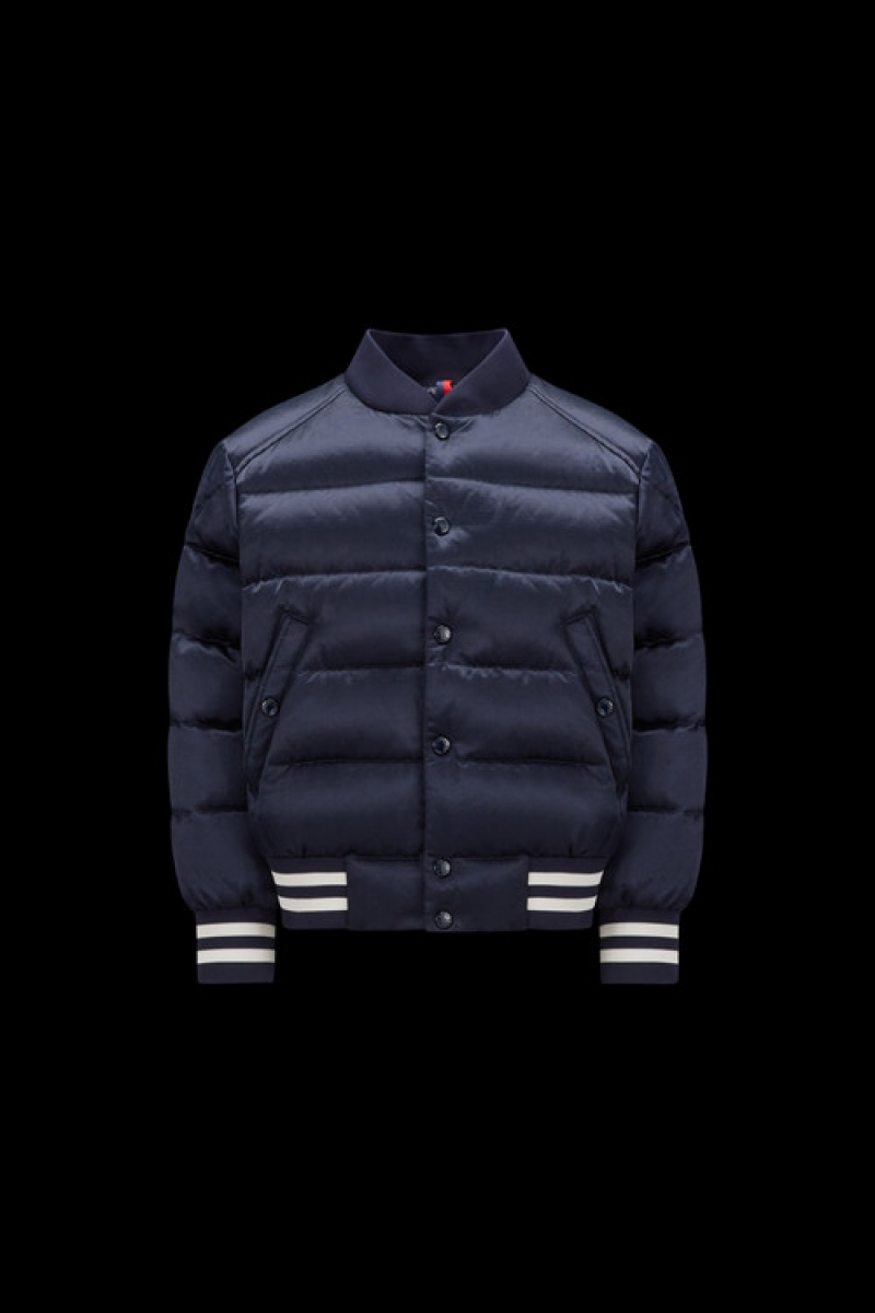 Chaquetas De Plumas Moncler Dives Bomber Niño Azul Marino Azules | GNOW-35872