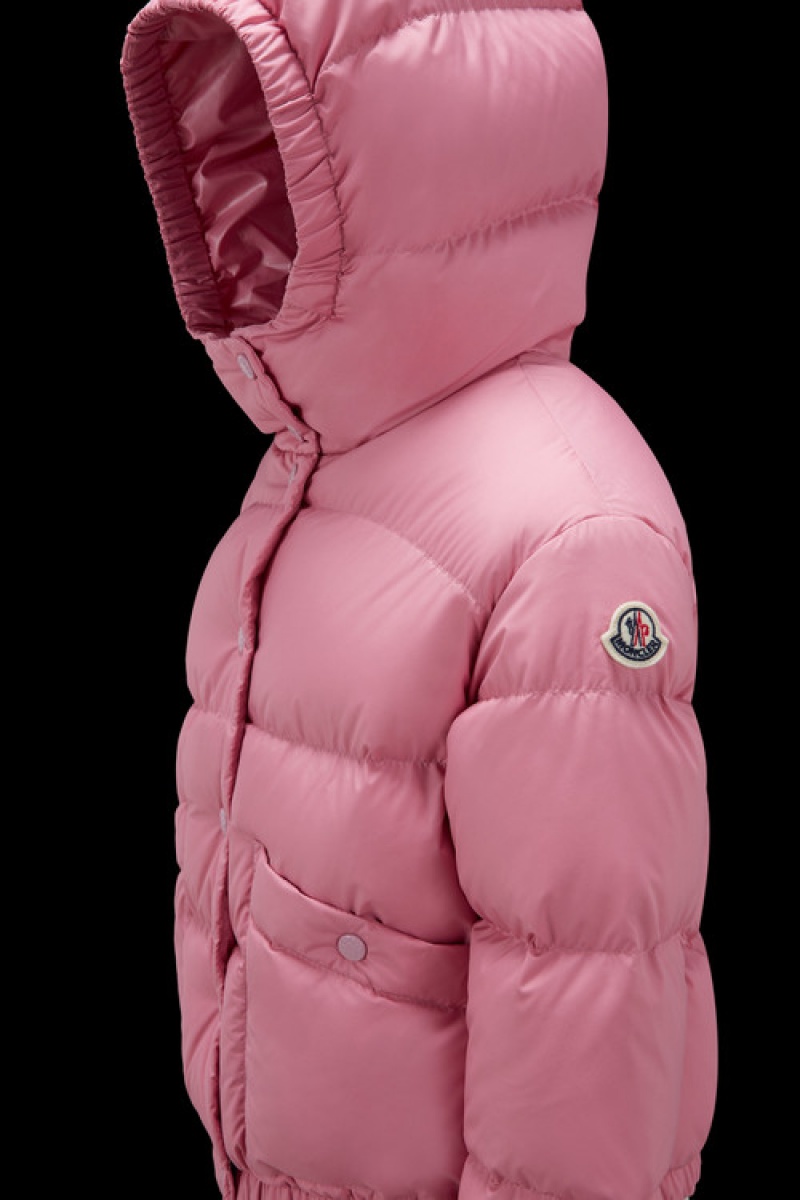 Chaquetas De Plumas Moncler Ebre Niña Rosas Claro | MEQX-36902