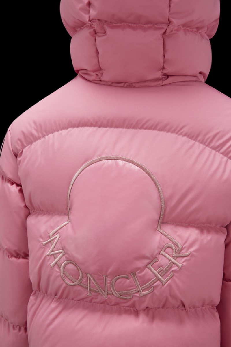 Chaquetas De Plumas Moncler Ebre Niña Rosas Claro | MEQX-36902