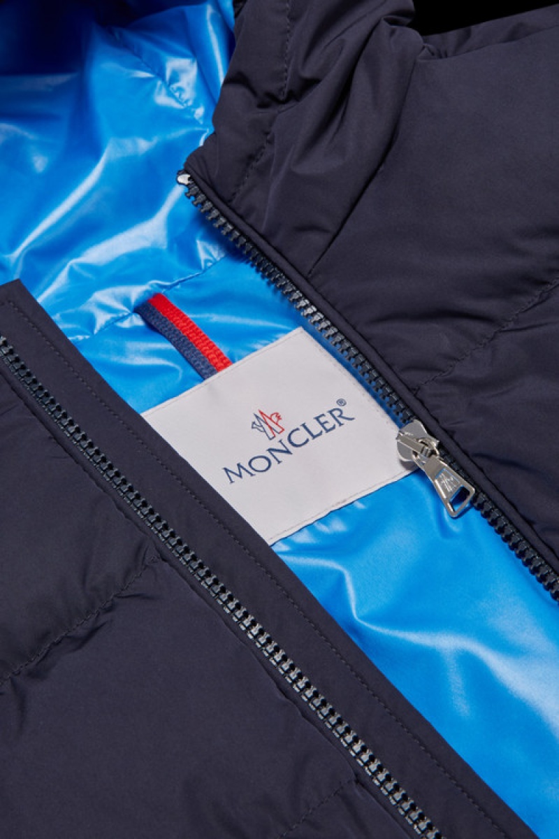 Chaquetas De Plumas Moncler Eric Niño Azul Marino Azules | YRDG-64857