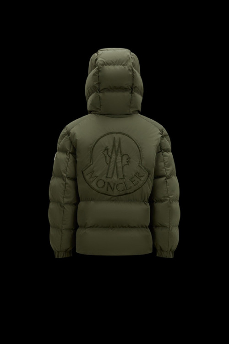 Chaquetas De Plumas Moncler Eric Niño Verdes Oscuro | JOEP-62347