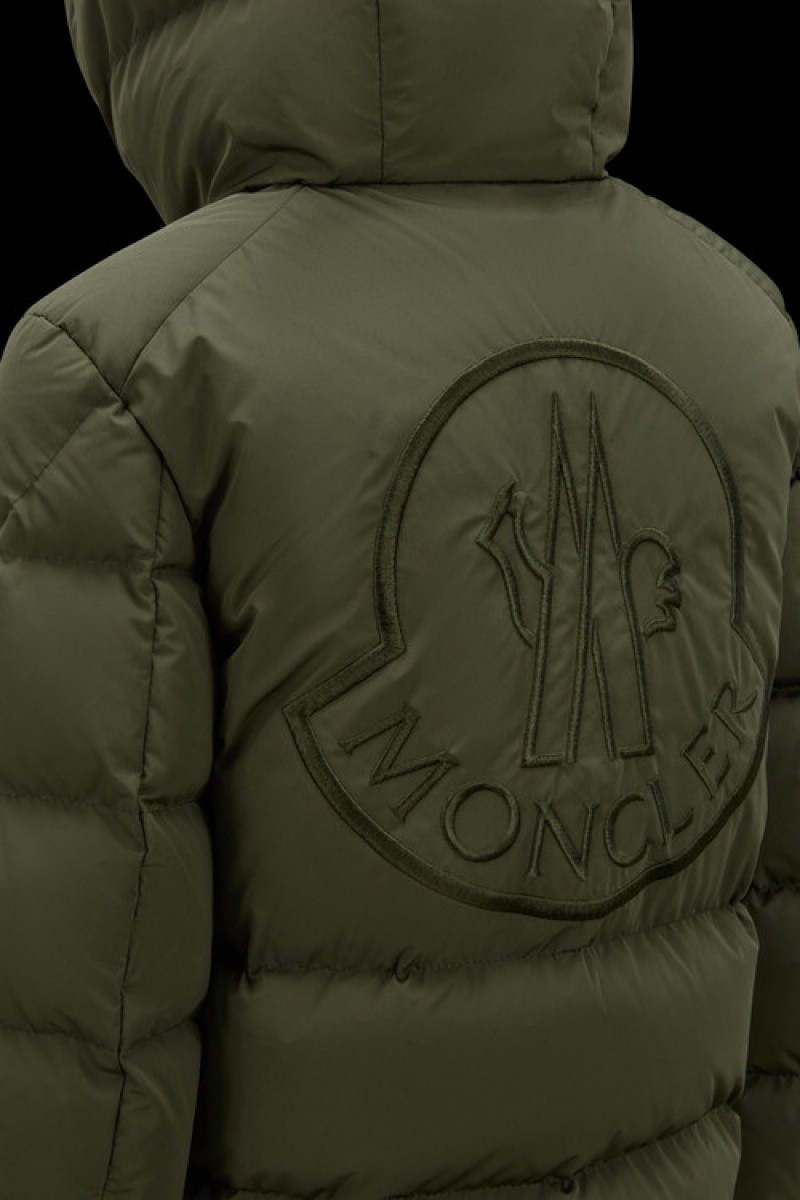 Chaquetas De Plumas Moncler Eric Niño Verdes Oscuro | JOEP-62347