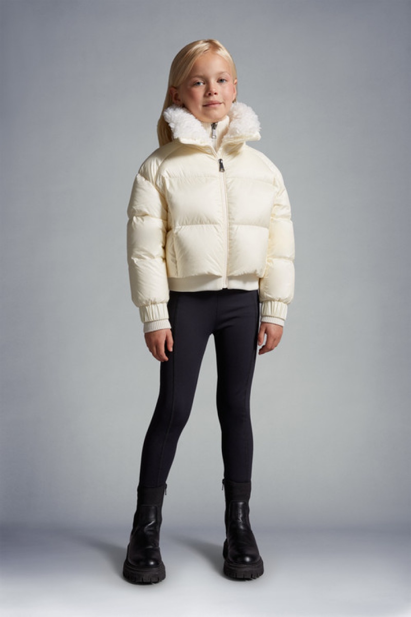 Chaquetas De Plumas Moncler Glen Niña Blancos | ZKTG-10625