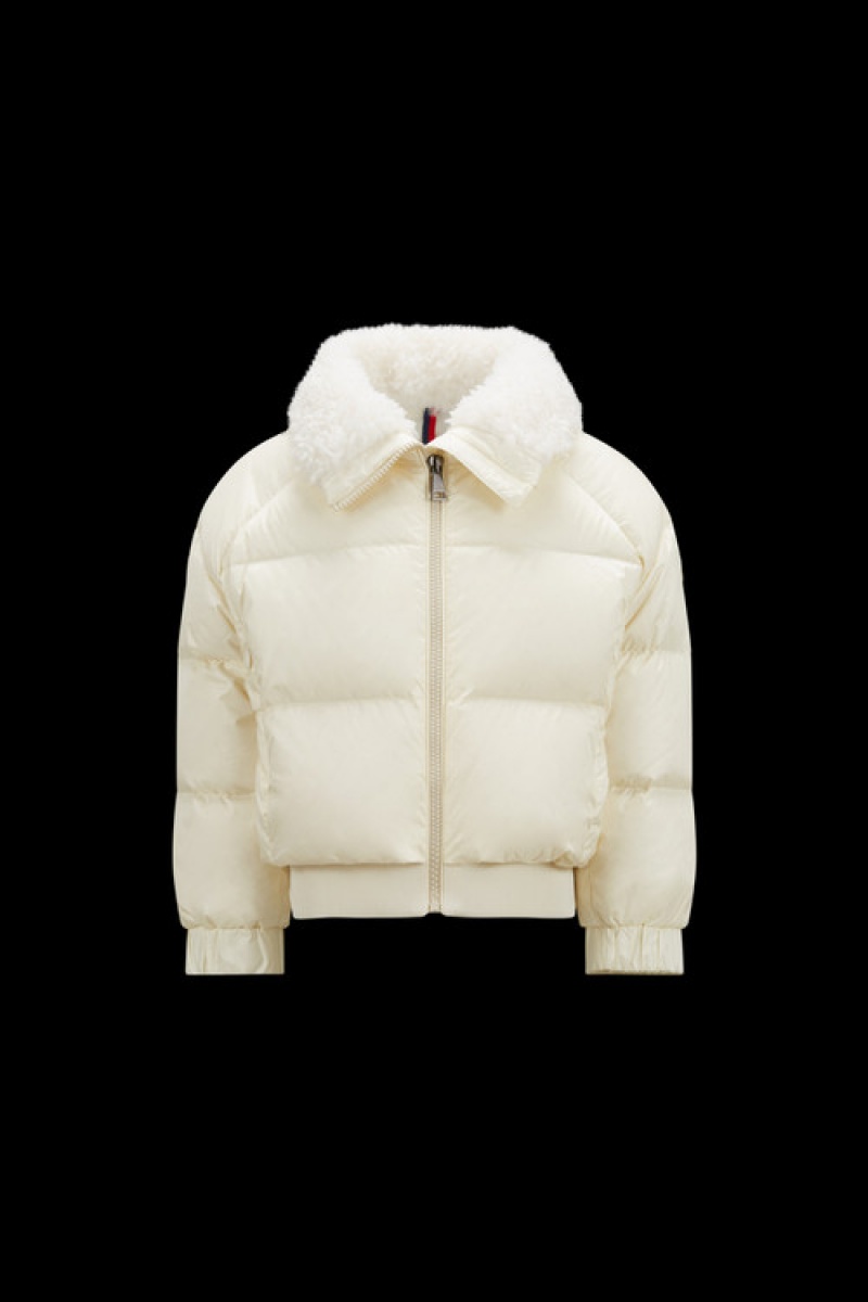 Chaquetas De Plumas Moncler Glen Niña Blancos | ZKTG-10625