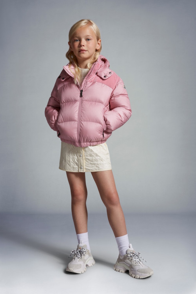 Chaquetas De Plumas Moncler Isa Niña Rosas Claro | XKUD-20315