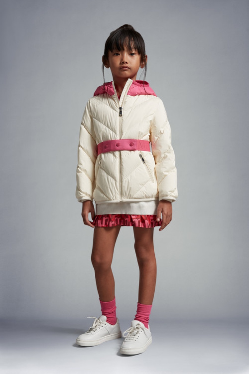 Chaquetas De Plumas Moncler Kaori Niña Blancos | VLPY-94756